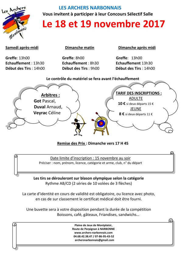 Narbonne 18 & 19 novembre 2017